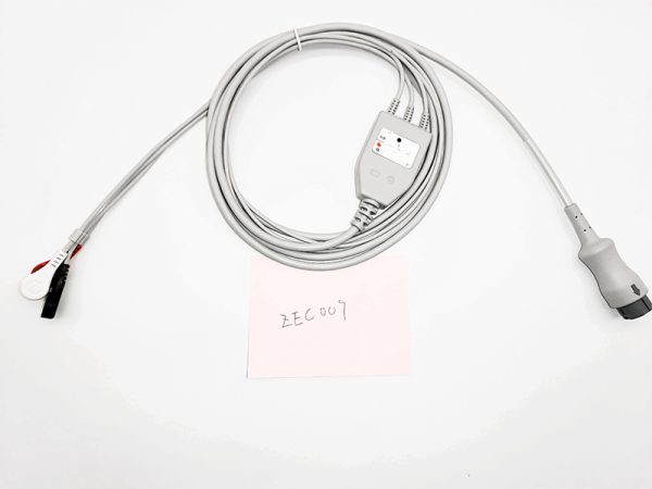Mindray > Datascope 040-000961-00 Compatible Direct-Connect ECG Cable-3 Leads,Snap,AHA