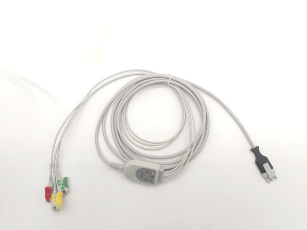 Primedic Compatible Direct-Connect ECG Cable-3 Leads,Grabber,IEC