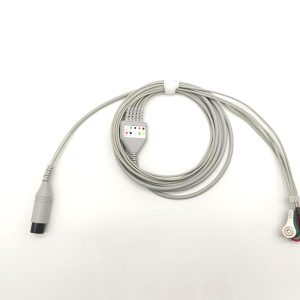 General 6 Pin Connector Direct-Connect ECG Cables and Leadwires-5leads,Snap,AHA