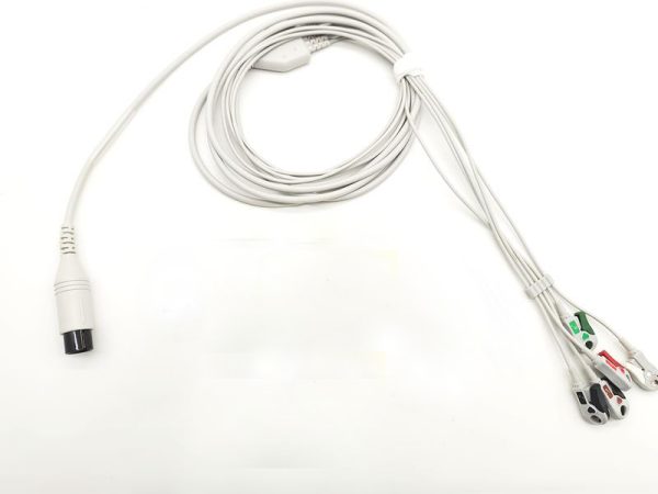General 6 Pin Connector Direct-Connect ECG Cables and Leadwires-5leads,Grabber,AHA