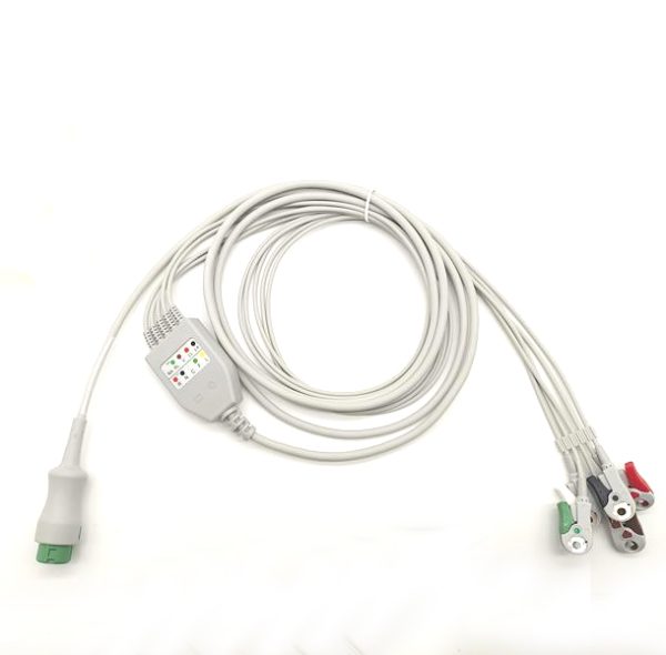Mindray > Datascope  Compatible Direct-Connect ECG Cable-5 Leads,Grabber,AHA