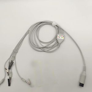 General 6 Pin Connector Direct-Connect ECG Cables and Leadwires-5leads,Grabber,AHA
