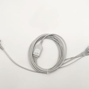 DB15 Compatible Direct-Connect ECG Cable-5 Leads,4.0 Banana-Plug,AHA