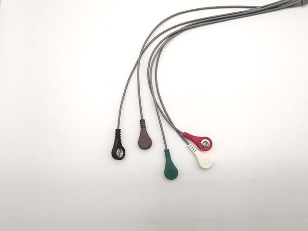 Norav Compatible Holter Recorder ECG Cables and Leadwires-5 Leads,Snap,IEC - Image 2
