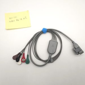Norav Compatible Holter Recorder ECG Cables and Leadwires-5 Leads,Snap,IEC