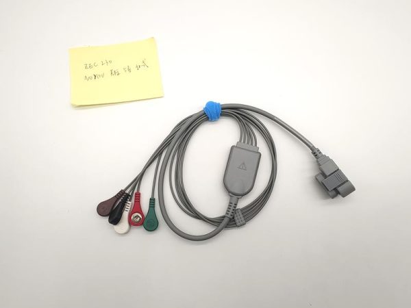 Norav Compatible Holter Recorder ECG Cables and Leadwires-5 Leads,Snap,IEC