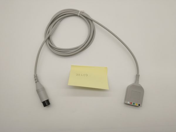 Round 6-pin TO Double row 2x5-pin Connector ECG Trunk cables-5 Leads,AHA