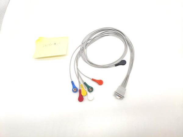 BLT M850 Compatible Holter Recorder ECG Cables and Leadwires-5 Leads,Snap,AHA