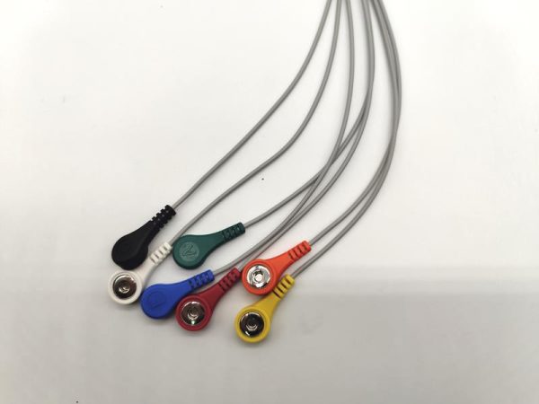 BLT M850 Compatible Holter Recorder ECG Cables and Leadwires-5 Leads,Snap,AHA - Image 3